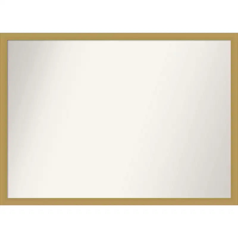 40"x29" Non-Beveled Grace Narrow Bathroom Wall Mirror Brushed Gold - Amanti Art: Modern Rectangle Polystyrene Frame