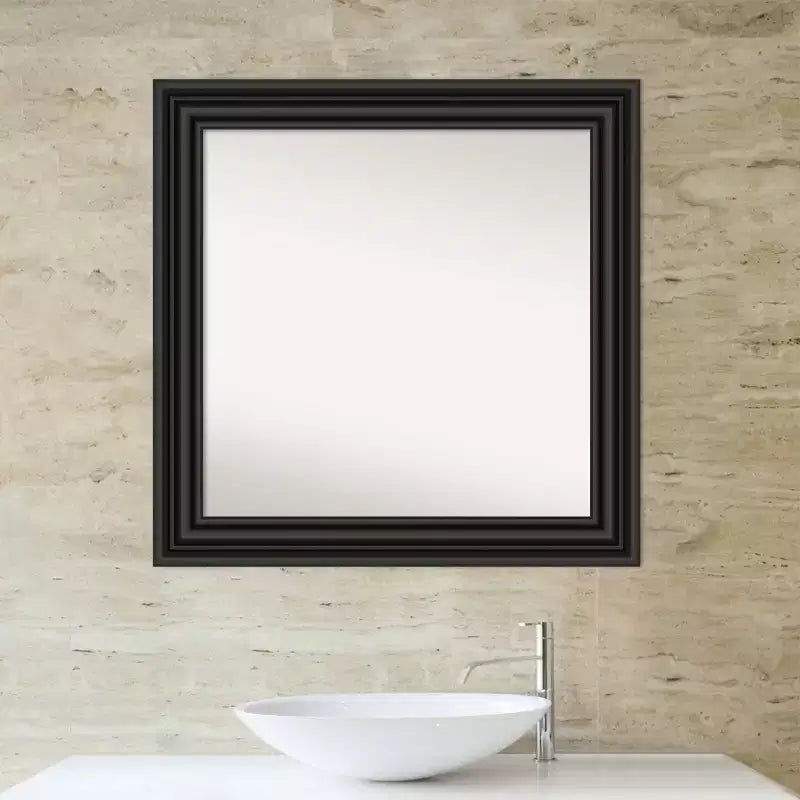Miroir mural de salle de bain de style colonial sans bords biseautés
