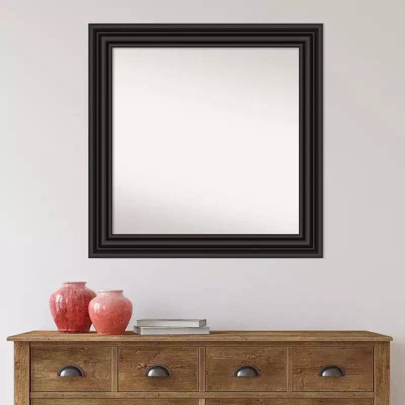 Miroir mural de salle de bain de style colonial sans bords biseautés