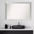 Miroir de salle de bain mural en bois, sans bords biseautés