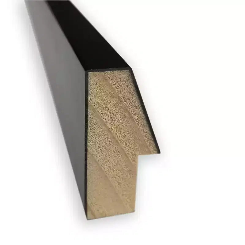 Miroir mural en bois noir sans biseaux