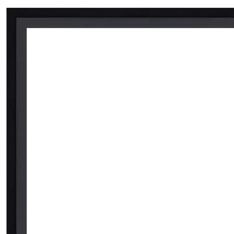 Miroir mural en bois noir sans biseaux