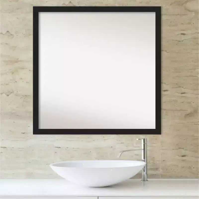 Miroir mural de salle de bain étroit sans biseaux