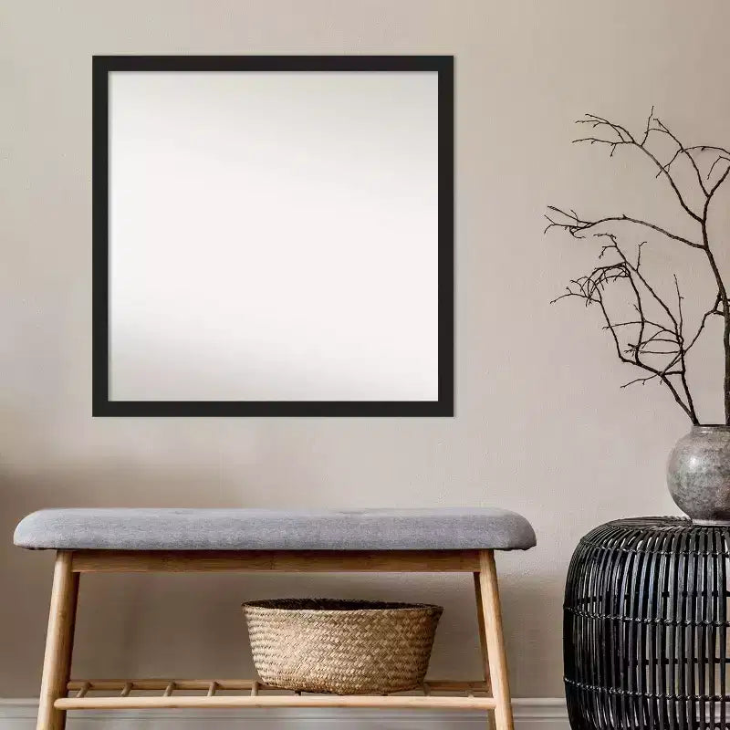 Miroir mural de salle de bain étroit sans biseaux