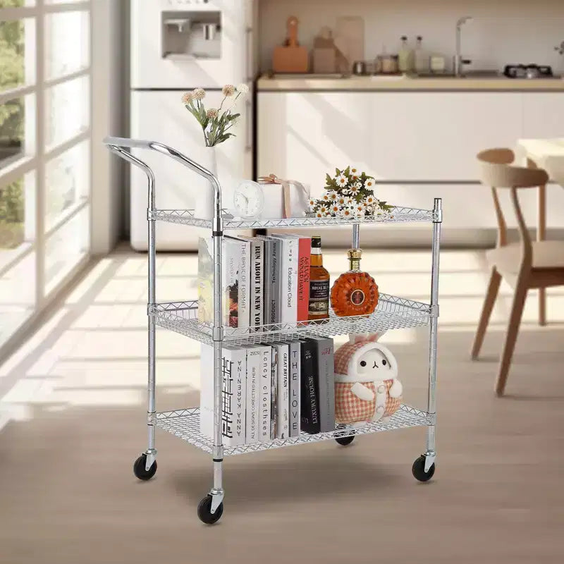 Chariot de cuisine commercial avec roues et fonctions multiples