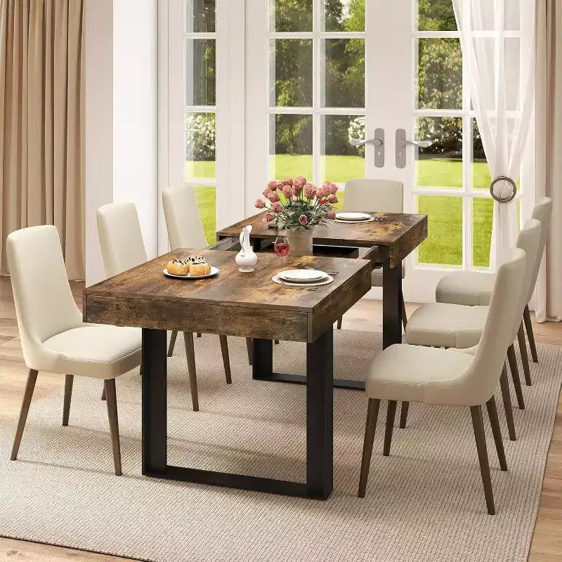 Table de ferme extensible