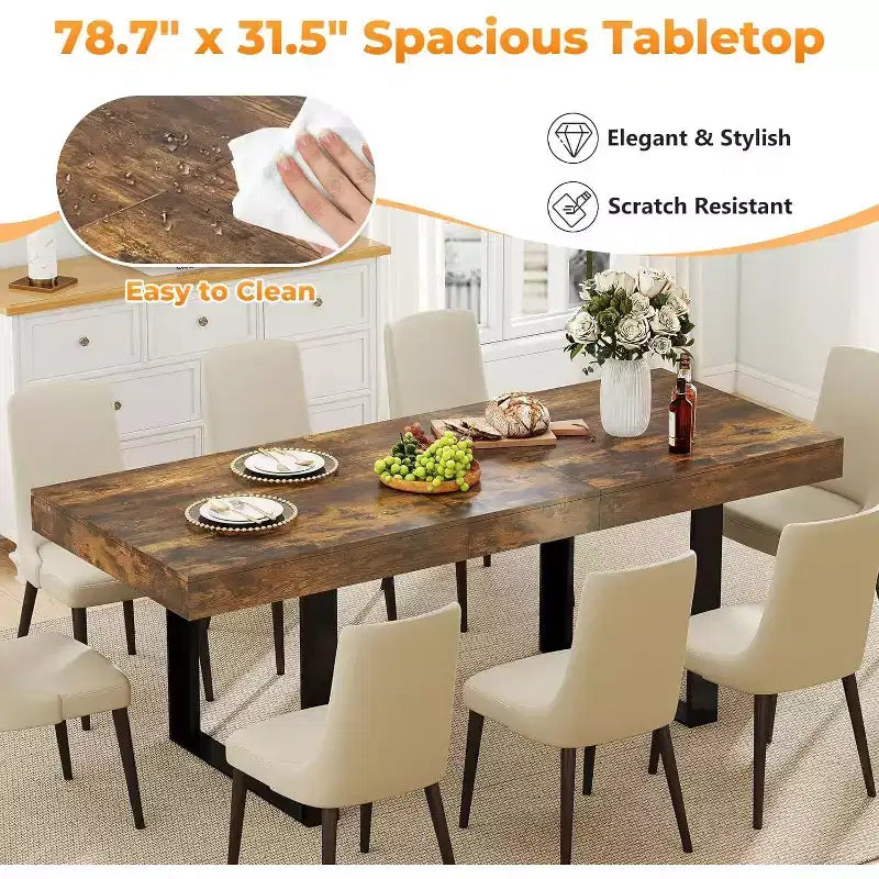 Table de ferme extensible