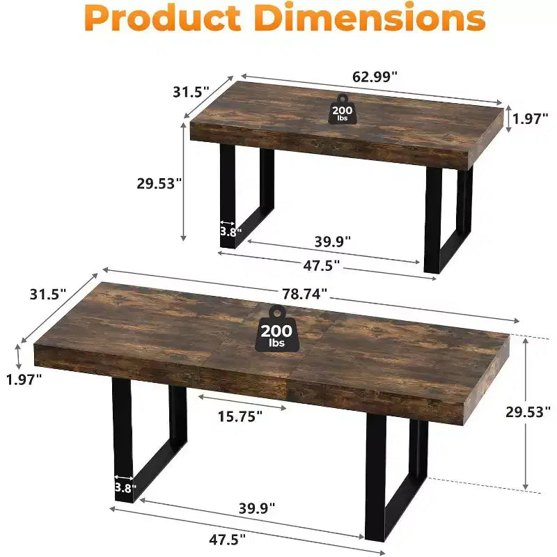 Table de ferme extensible