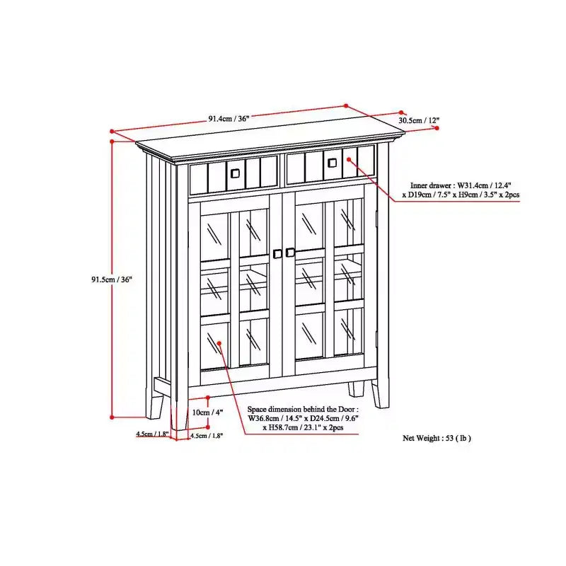 Meuble de rangement pour entrée/couloir de style transitoire