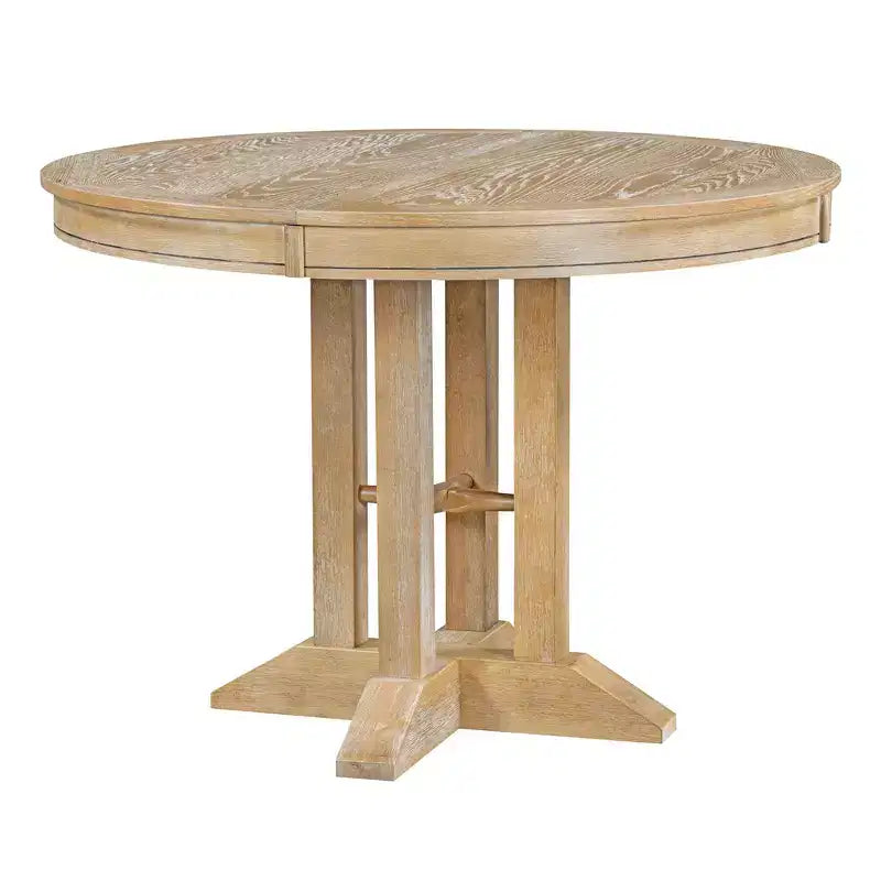 Table à manger ronde extensible de style ferme