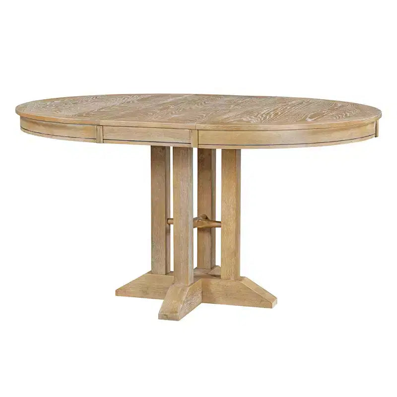Table à manger ronde extensible de style ferme