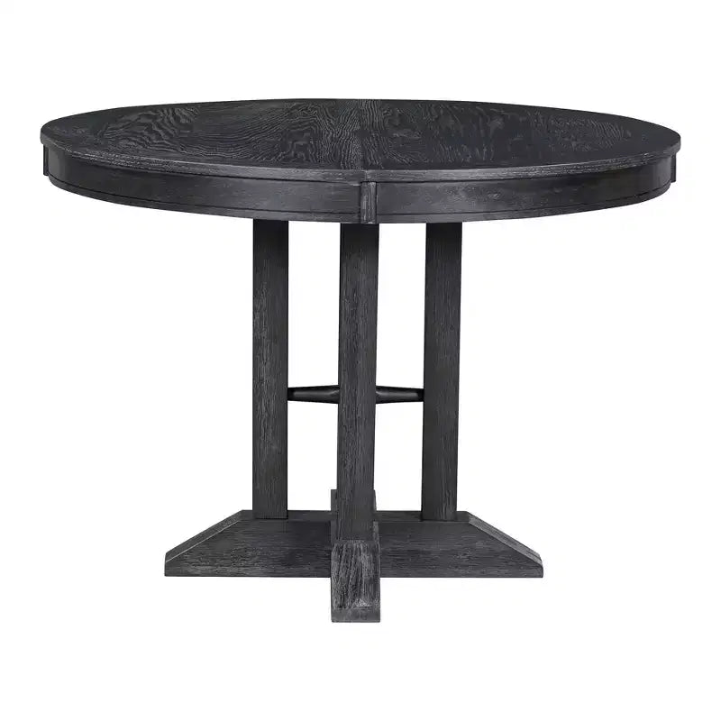 Table à manger ronde extensible de style ferme