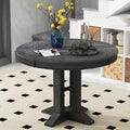 Table à manger ronde extensible de style ferme