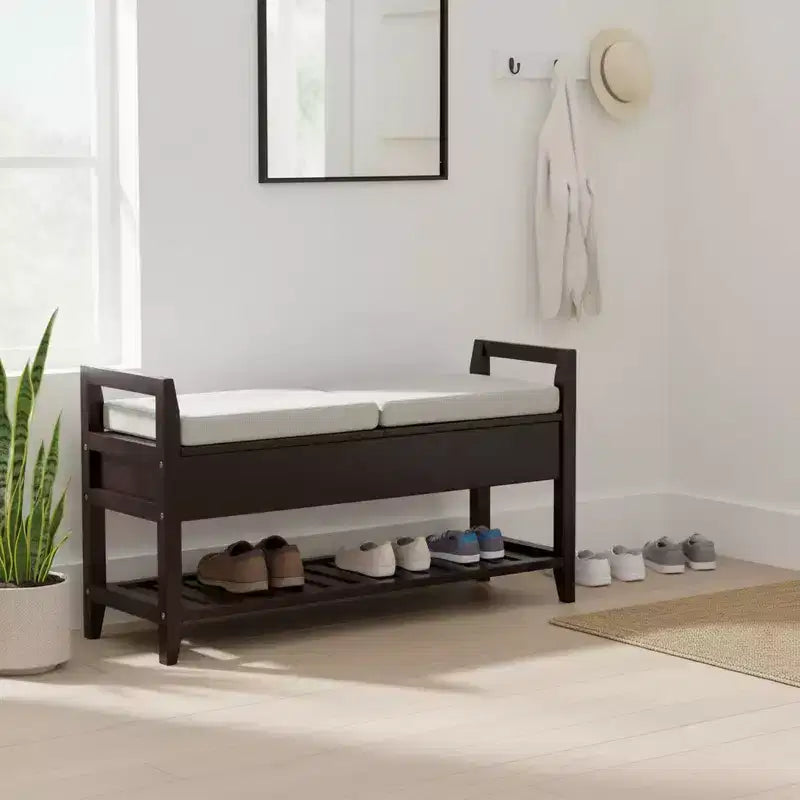 Étagère de rangement d'entrée en bois
