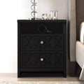 Galano 2-Drawer Nightstand with Open Shelf 22.8 W 15.7 D 26.8 H