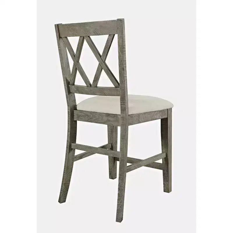Tabourets de bar rembourrés en bois massif, style ferme rustique