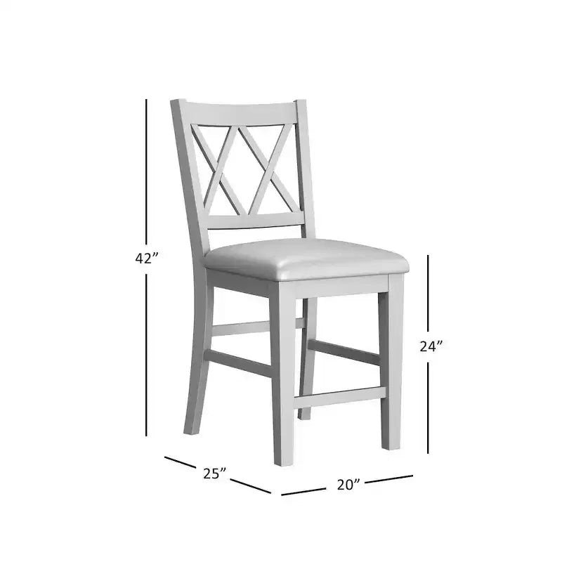 Tabourets de bar rembourrés en bois massif, style ferme rustique