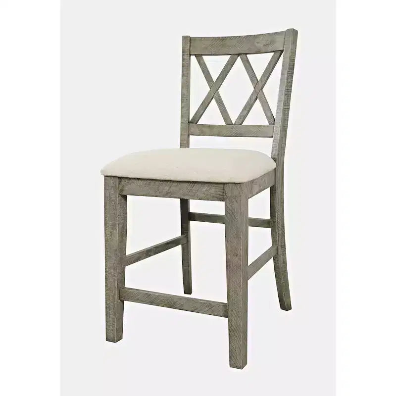 Tabourets de bar rembourrés en bois massif, style ferme rustique