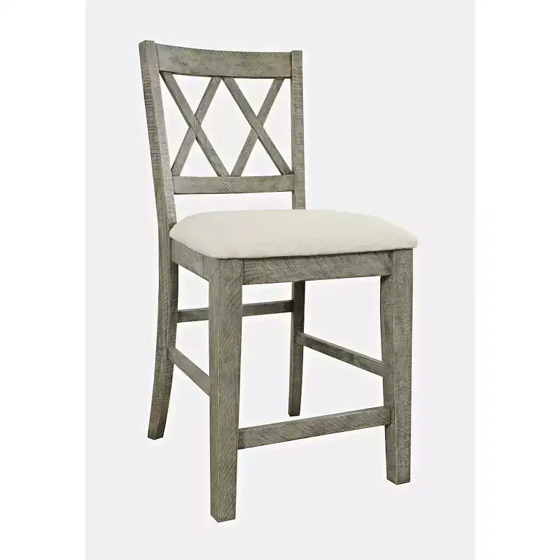 Tabourets de bar rembourrés en bois massif, style ferme rustique