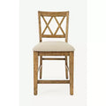 Jofran Telluride Rustic Farmhouse Solid Wood Upholstered Counter Stool (Set of 2)