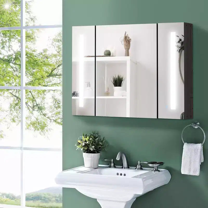 Armoire de toilette à miroir avec éclairage LED