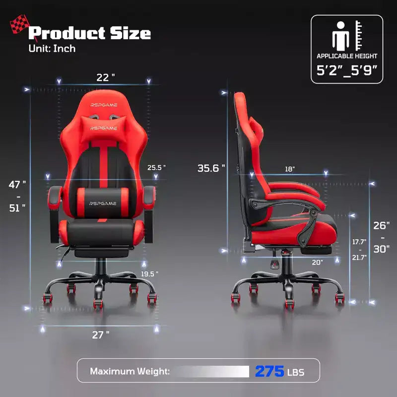 Chaise de jeu ergonomique basique