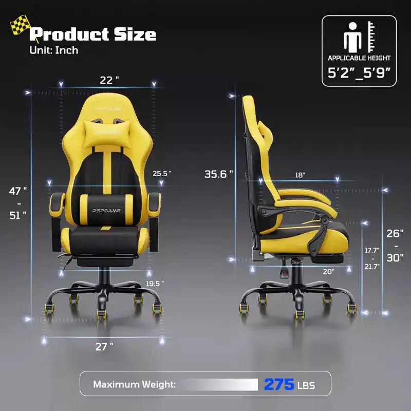 Chaise de jeu ergonomique basique