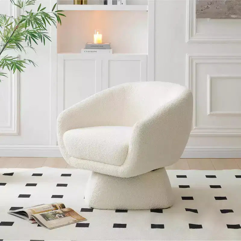 Fauteuil de salon moderne en bois rembourré