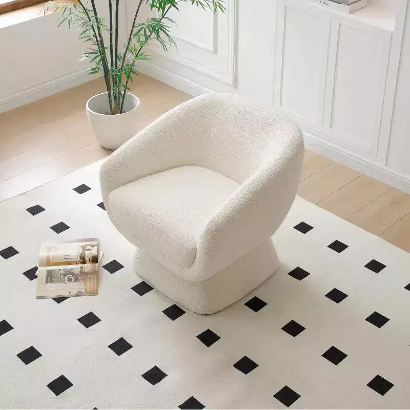 Fauteuil de salon moderne en bois rembourré