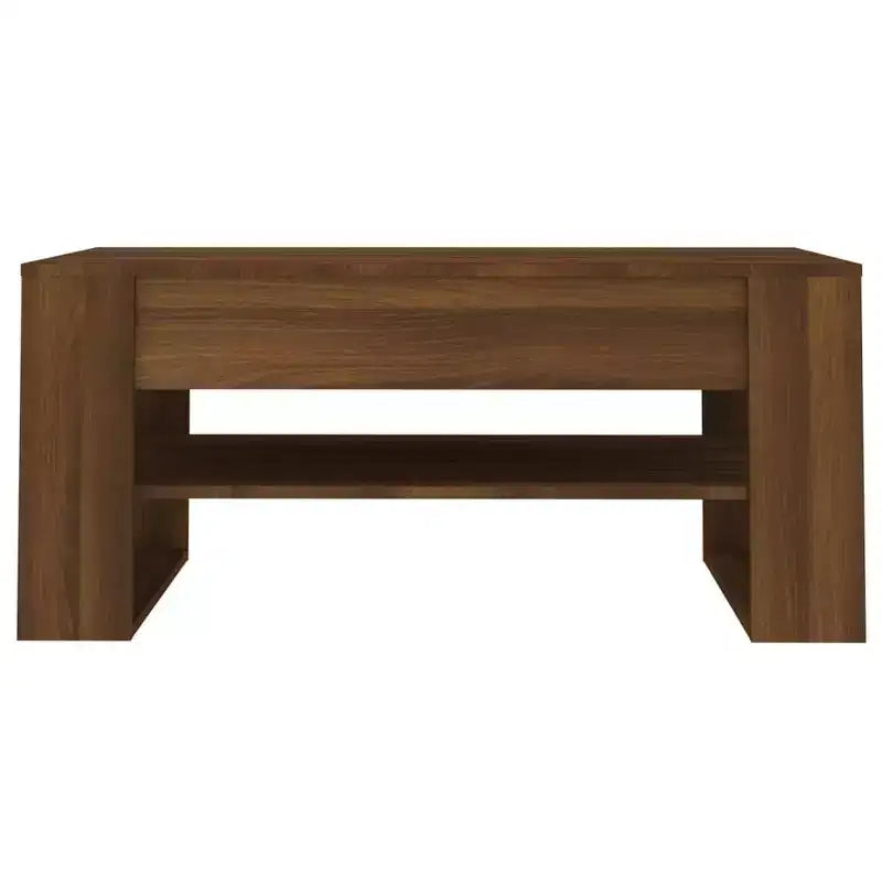 Table basse en bois composite noir de taille moyenne