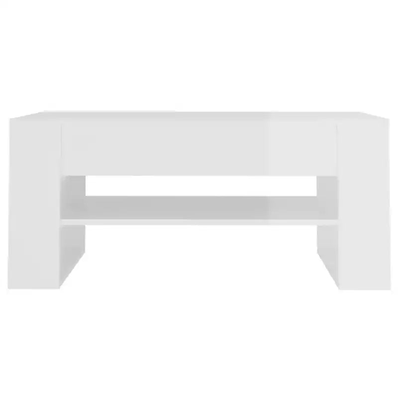 Table basse en bois composite noir de taille moyenne