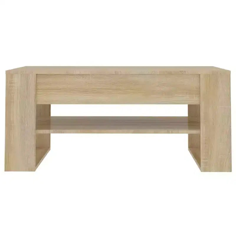 Table basse en bois composite noir de taille moyenne