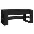 Table basse en bois composite noir de taille moyenne