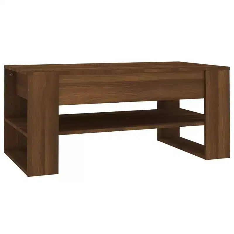 Table basse en bois composite noir de taille moyenne