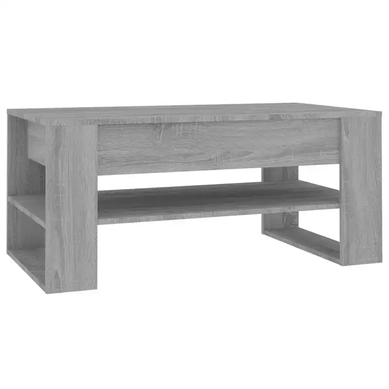Table basse en bois composite noir de taille moyenne