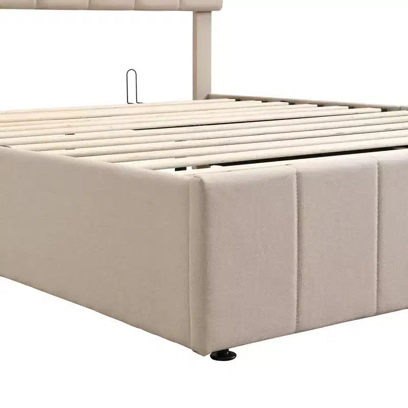 Lit plateforme rembourré Queen size