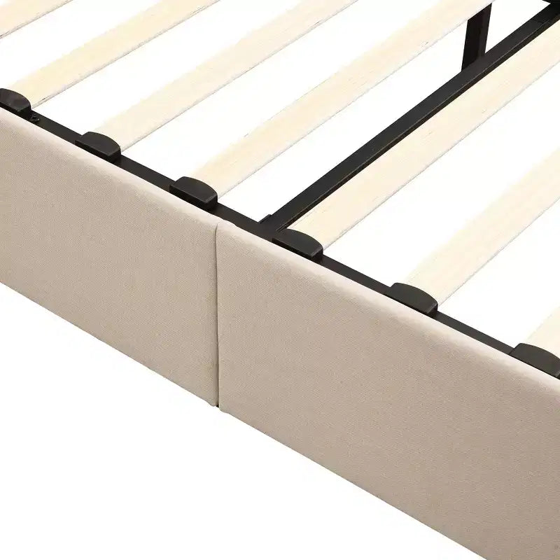 Lit plateforme rembourré Queen size