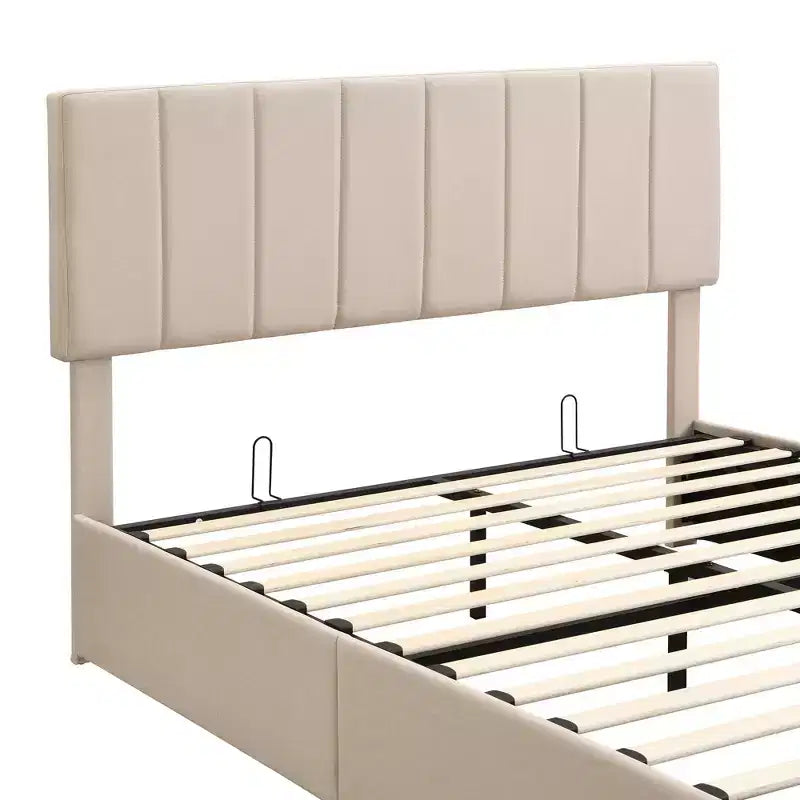 Lit plateforme rembourré Queen size