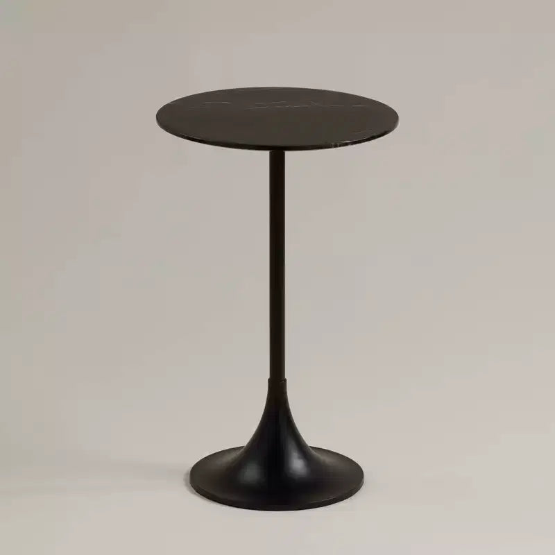 Table d'appoint avec plateau en marbre noir