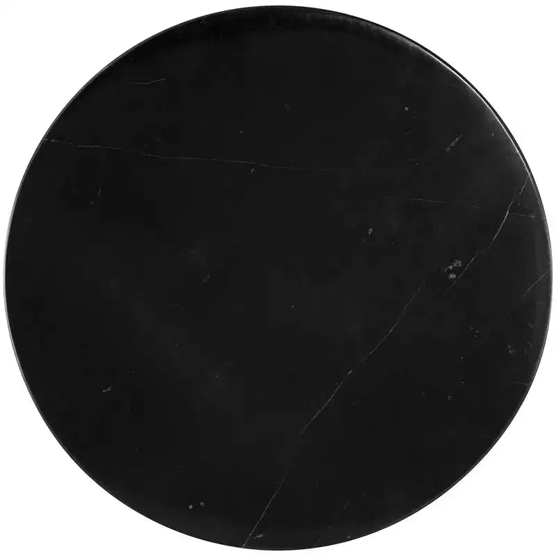 Table d'appoint avec plateau en marbre noir