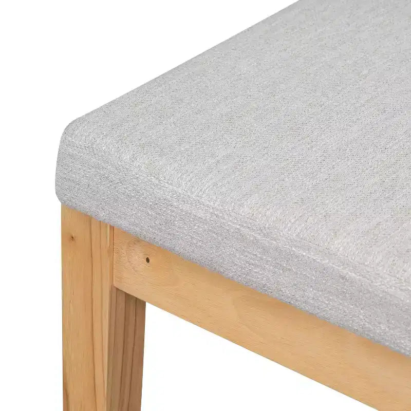 Tabouret de bar en rotin tressé et hévéa avec coussin