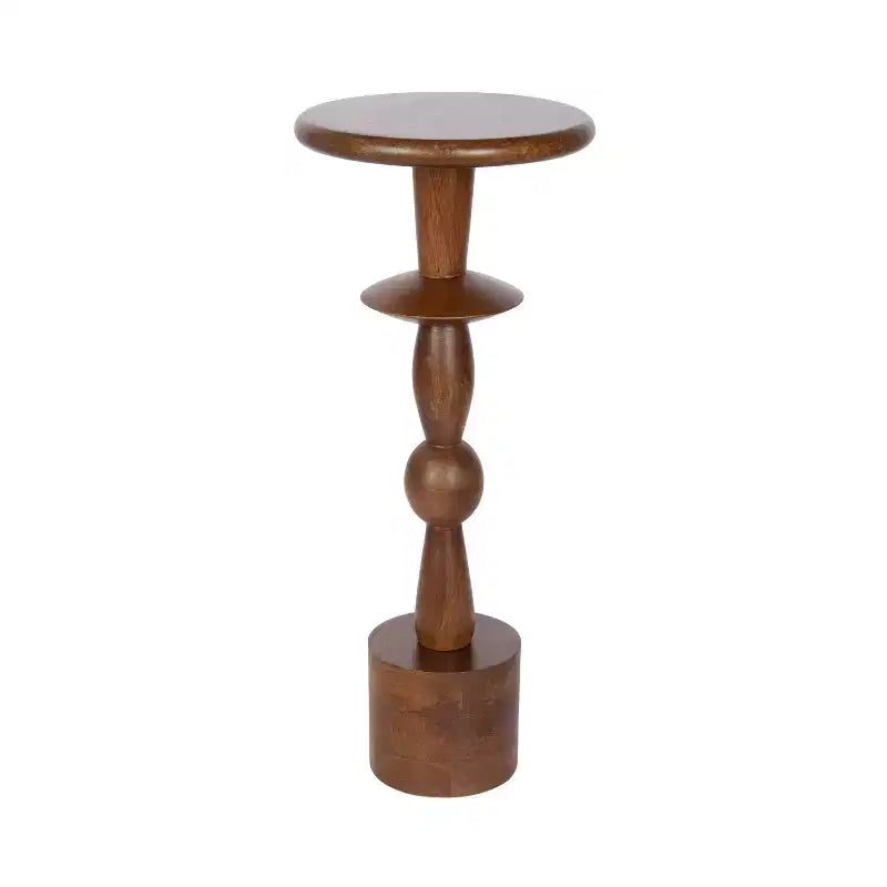 Kate and Laurel Avenal Drink Table 9x9x22 Walnut Brown