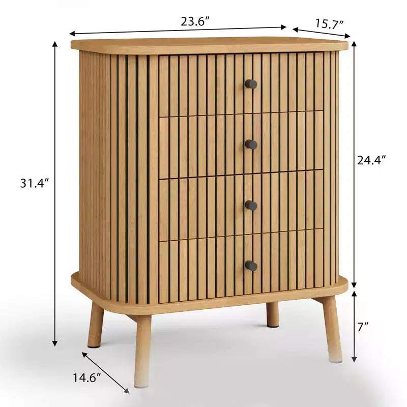 Commode à quatre tiroirs, table de chevet de chambre à coucher