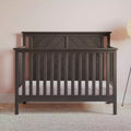 Child Craft Hampton Flat 4-in-1 Convertible Crib Converts to Day Bed Toddler & Full Size Bed 3 Mattress Positions Baby Safe Finish