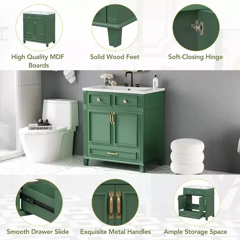 Meuble-lavabo blanc