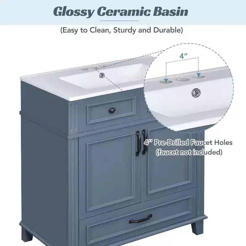Meuble-lavabo blanc