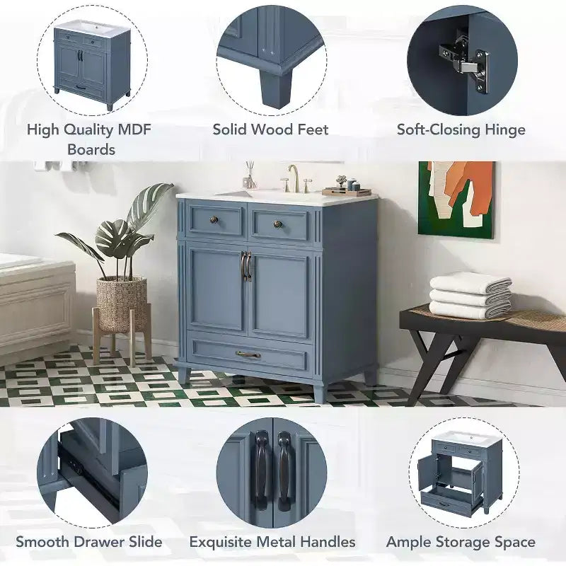 Meuble-lavabo blanc