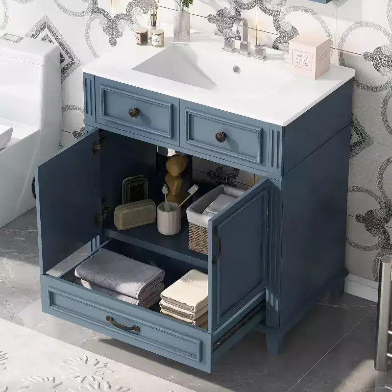 Meuble-lavabo blanc