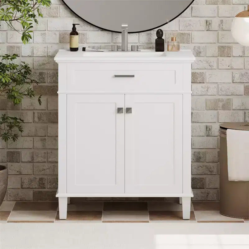 Meuble lavabo avec évier, meuble de rangement de salle de bain moderne