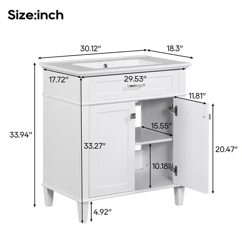 Meuble lavabo avec évier, meuble de rangement de salle de bain moderne
